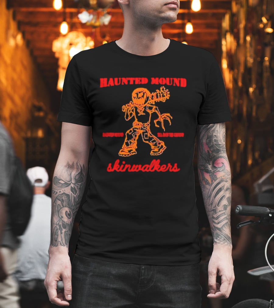 Haunted Mound Skinwalkers Creepy Figure Monster Scary T-Shirt