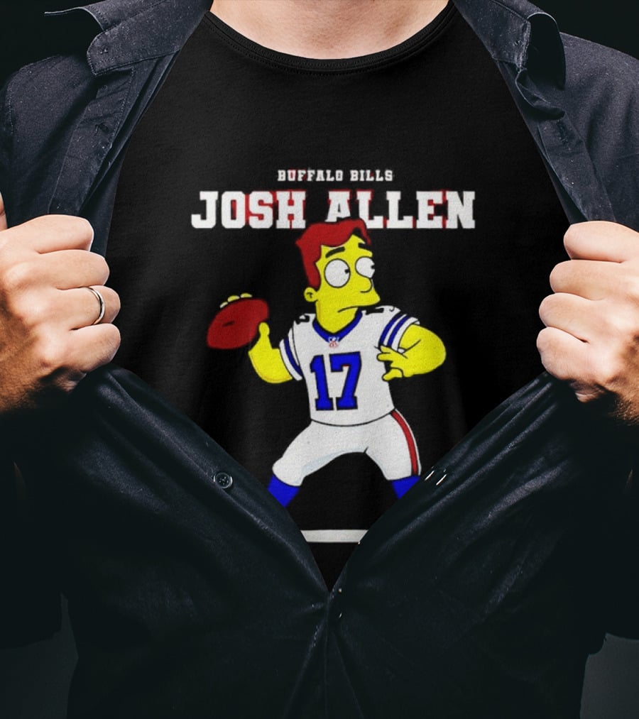 Simpson Springfield Josh Allen Buffalo Bills Football 17 T-Shirt