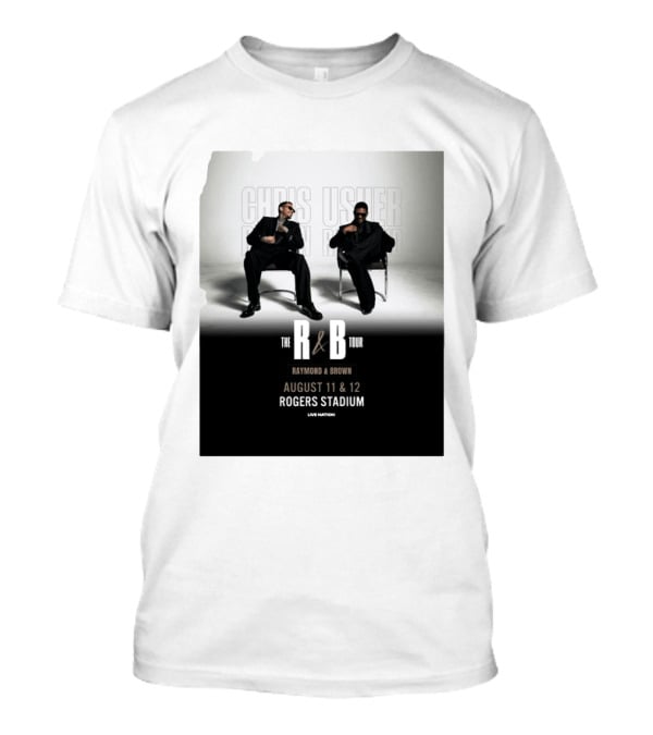 The R&B Tour Chris Usher Raymond Brown August 11 12 Rogers Stadium Live Nation T-Shirt