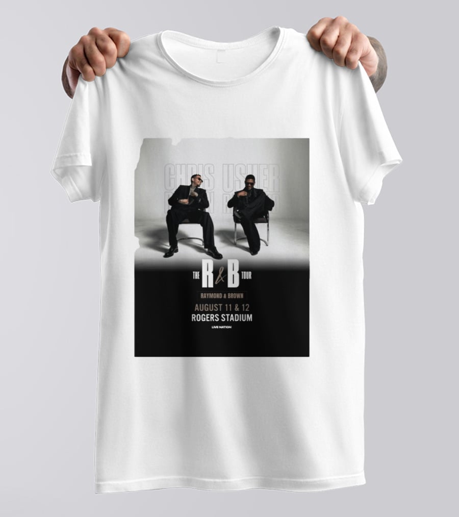 The R&B Tour Chris Usher Raymond Brown August 11 12 Rogers Stadium Live Nation T-Shirt