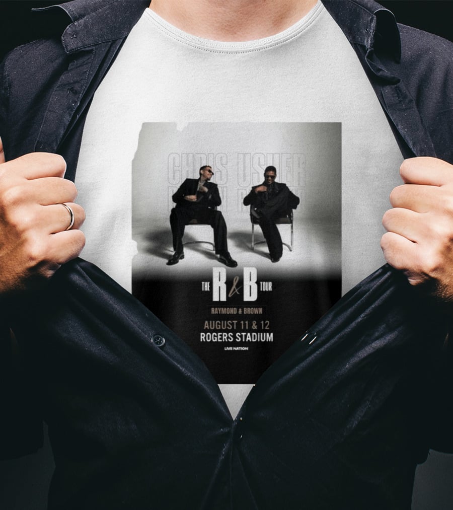 The R&B Tour Chris Usher Raymond Brown August 11 12 Rogers Stadium Live Nation T-Shirt