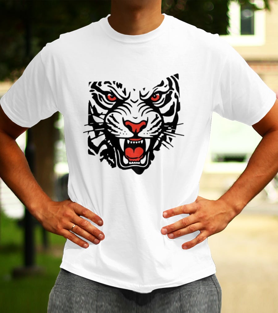 Clemson Tigers Head Clemson University Fierce Tiger Face T-Shirt