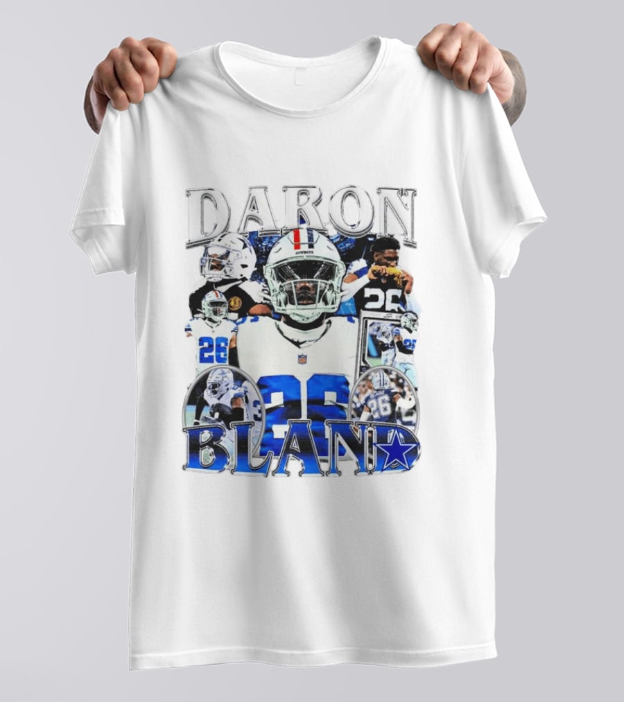 Daron Bland Dallas Cowboys 26 NFL Star Player Collage T-Shirt