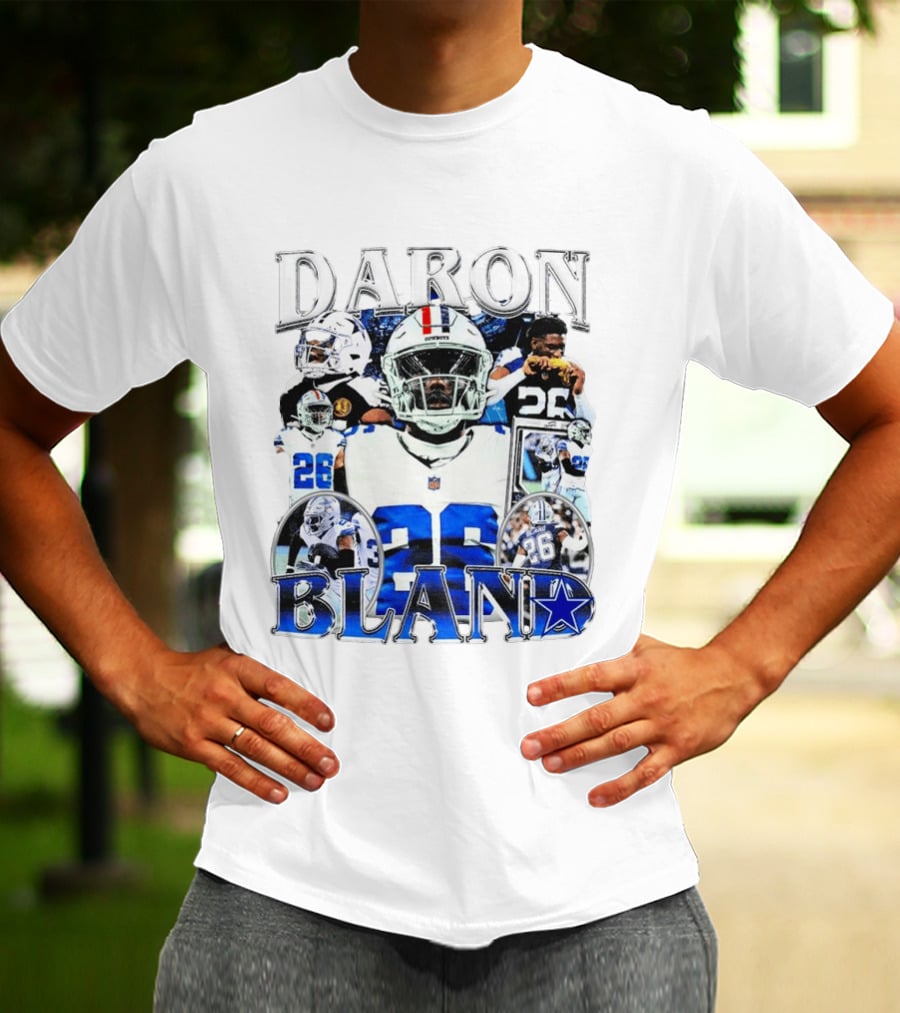 Daron Bland Dallas Cowboys 26 NFL Star Player Collage T-Shirt
