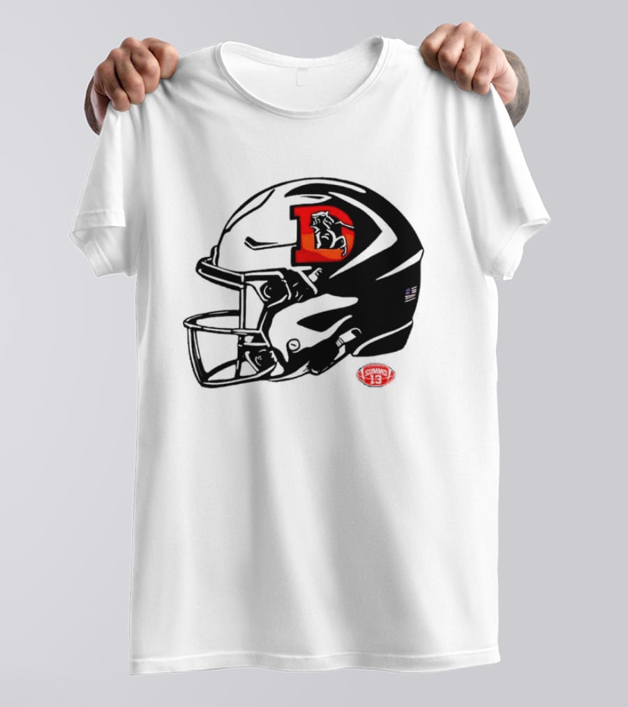 Denver Broncos Vintage D Snowcapped Helmet T-Shirt