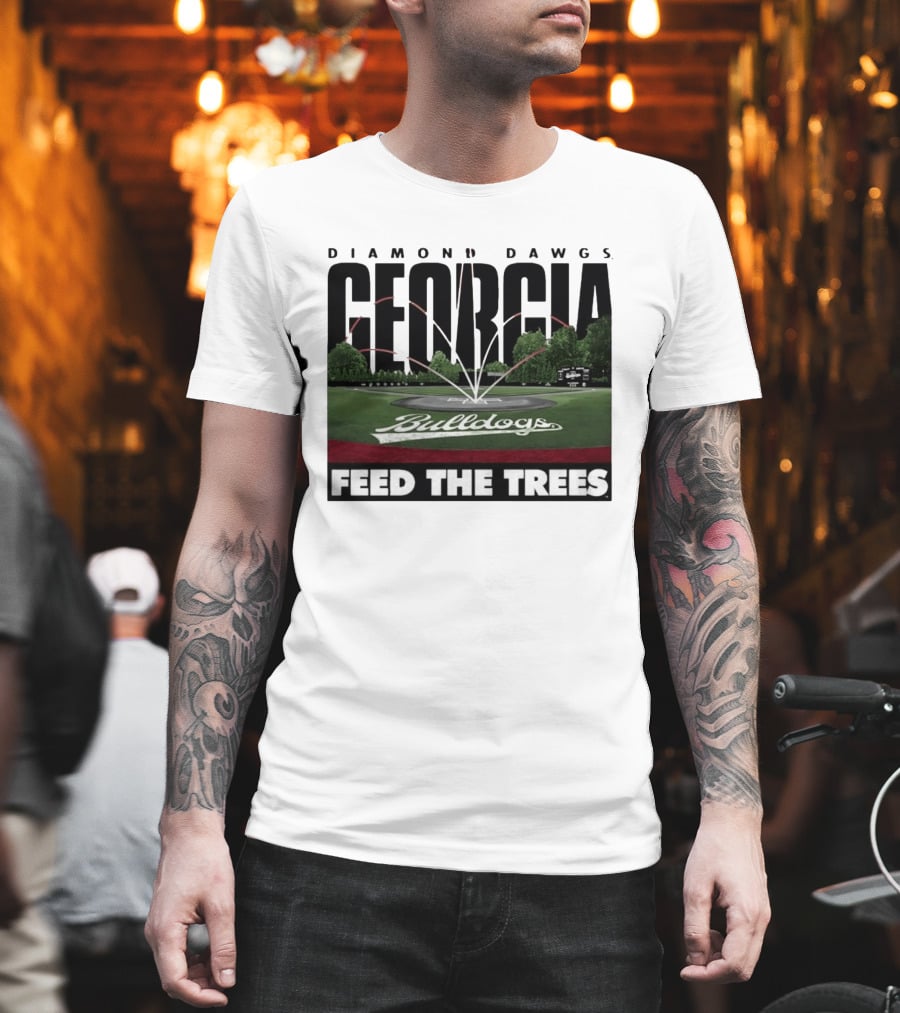 Diamond Dawgs Georgia Bulldogs Baseball Feed The Trees T-Shirt