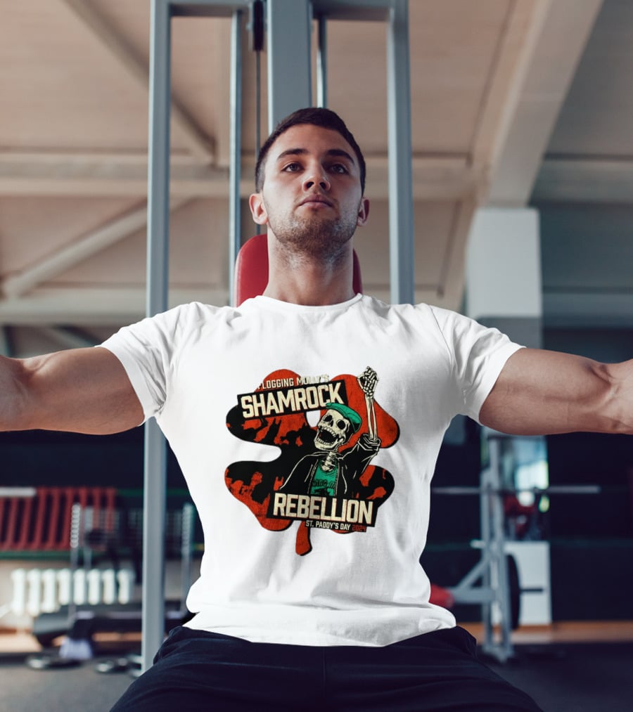 Flogging Molly Shamrock Rebellion St. Paddy's Day 2024 Skeleton T-Shirt