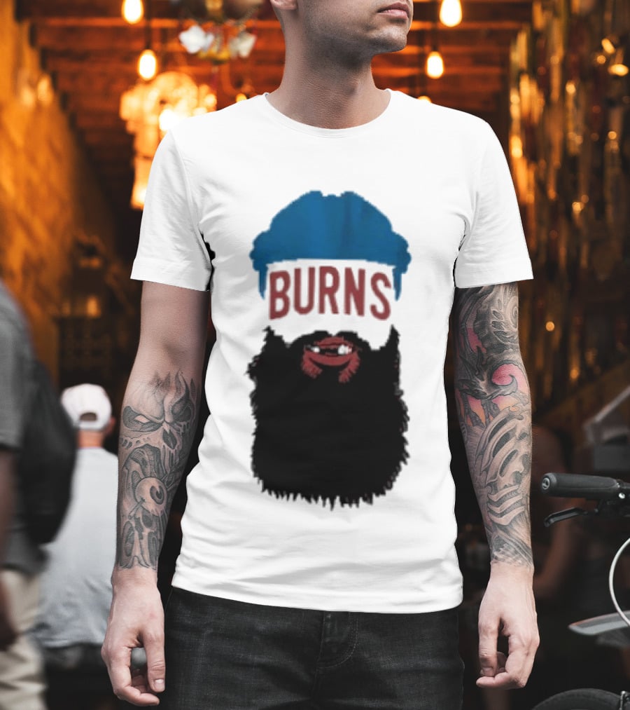 Brent Burns Beard Blue And Red Text Colorado Hockey Fan T-Shirt
