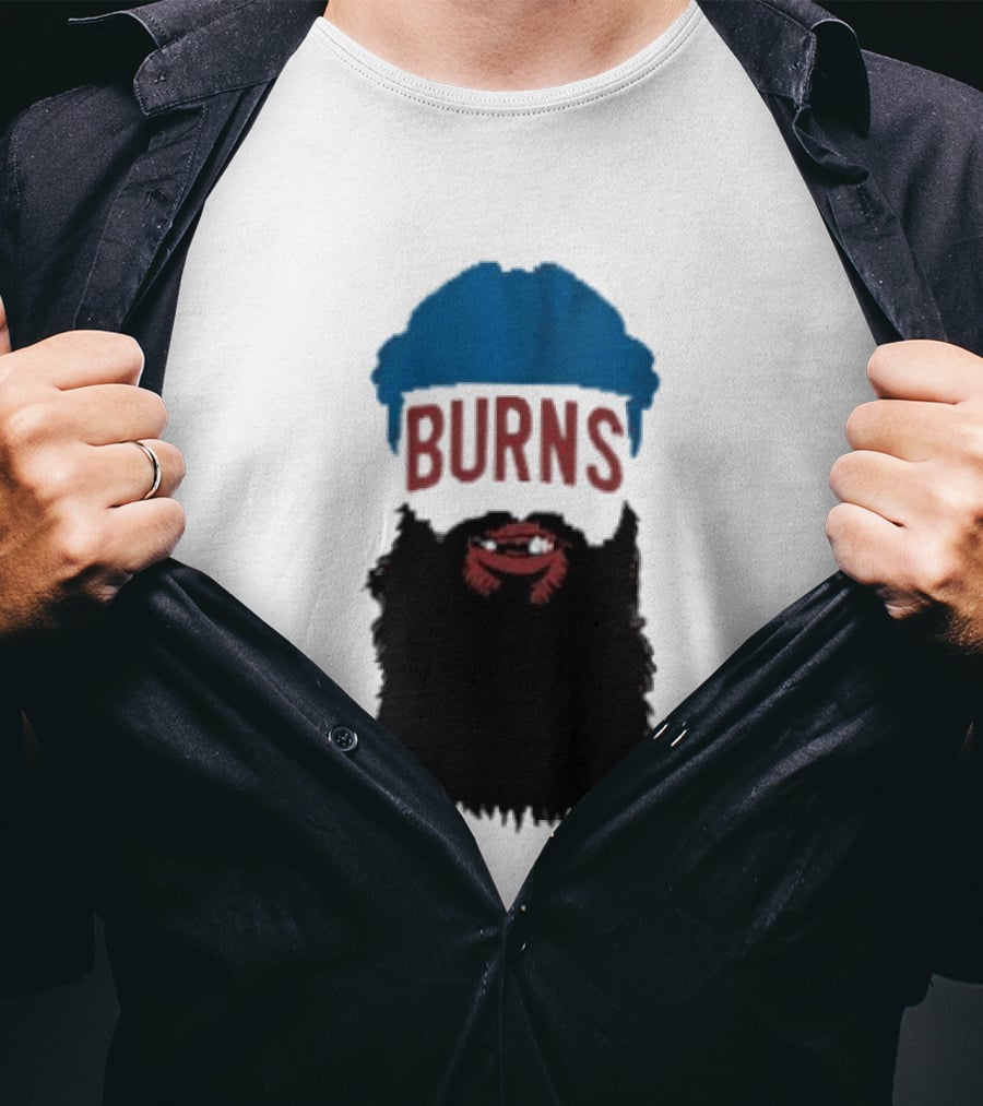 Brent Burns Beard Blue And Red Text Colorado Hockey Fan T-Shirt