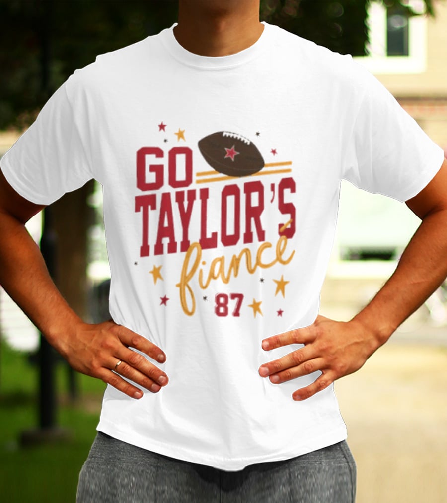 Go Taylor's Fiancé 87 Football Stars And Stripes T-Shirt