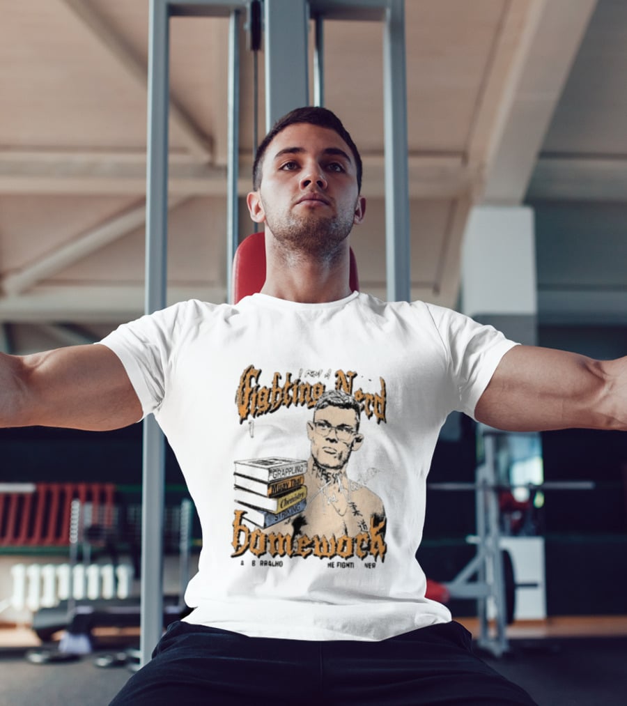 Caio Borralho Fighting Nerd Grappling Muay Thai Chemistry Homework Natural MMA T-Shirt