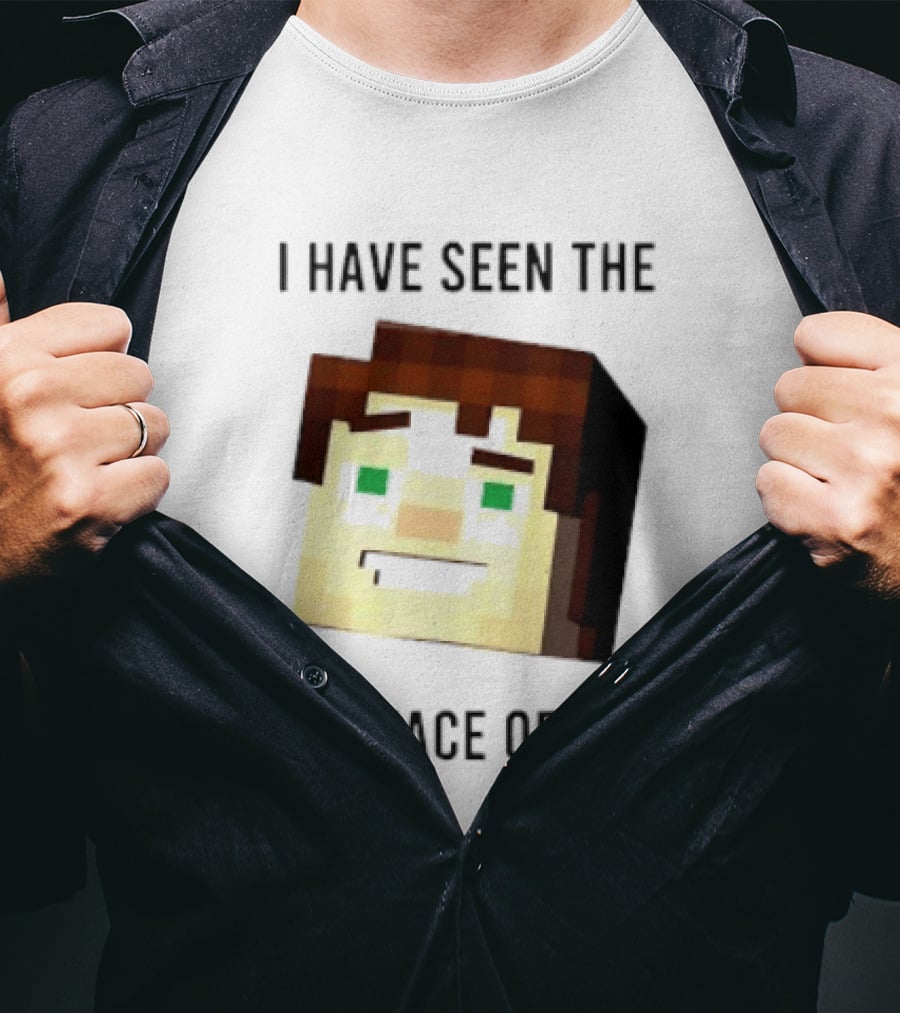 I Have Seen The Face Of God Minecraft Style Pixel T-Shirt