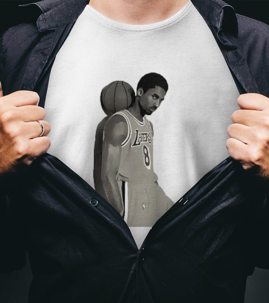 Kobe Bryant LA Lakers NBA Legend Iconic Number 8 T-Shirt