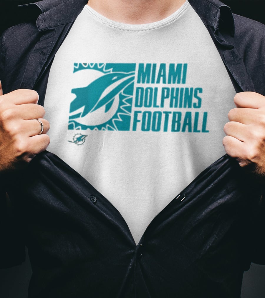Miami Dolphins Football Fan Apparel Post Game Wear T-Shirt