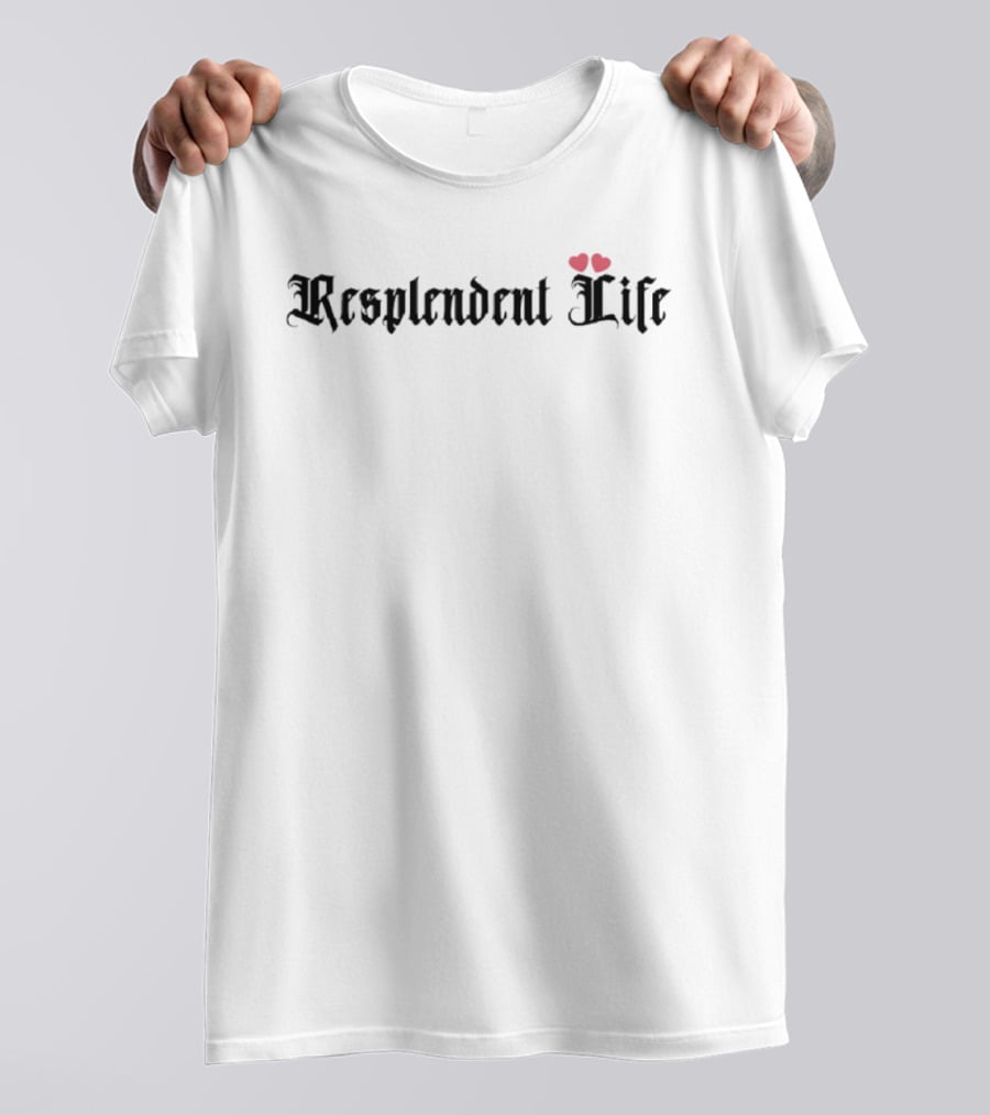 Resplendent Life Gothic Style Two Heart Motif T-Shirt
