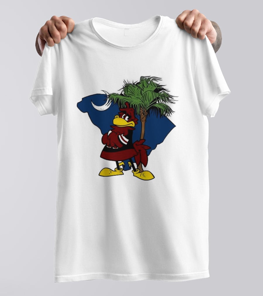 South Carolina Gamecocks Hey Gamecocks Mascot Palmetto Crescent T-Shirt