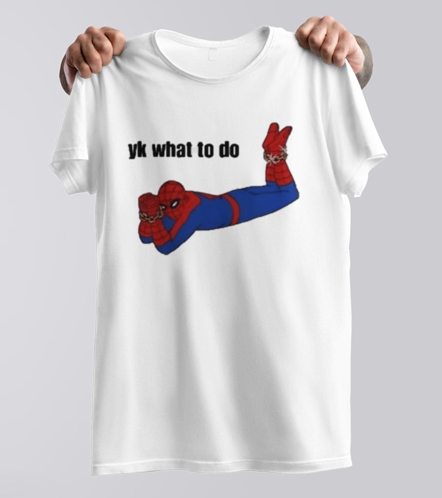 Spooderman YK What To Do Meme T-Shirt