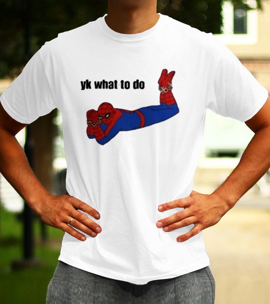 Spooderman YK What To Do Meme T-Shirt