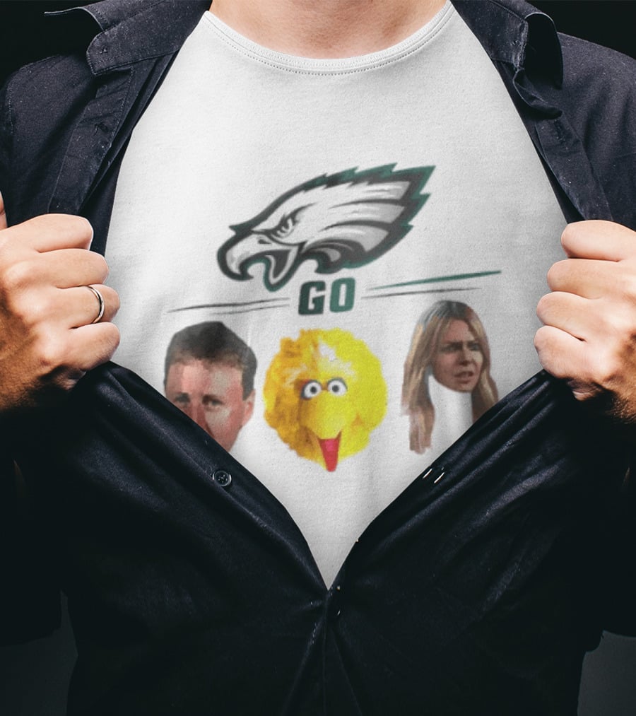 Philadelphia Eagles Go Birds Larry Bird Big Bird The Bird T-Shirt