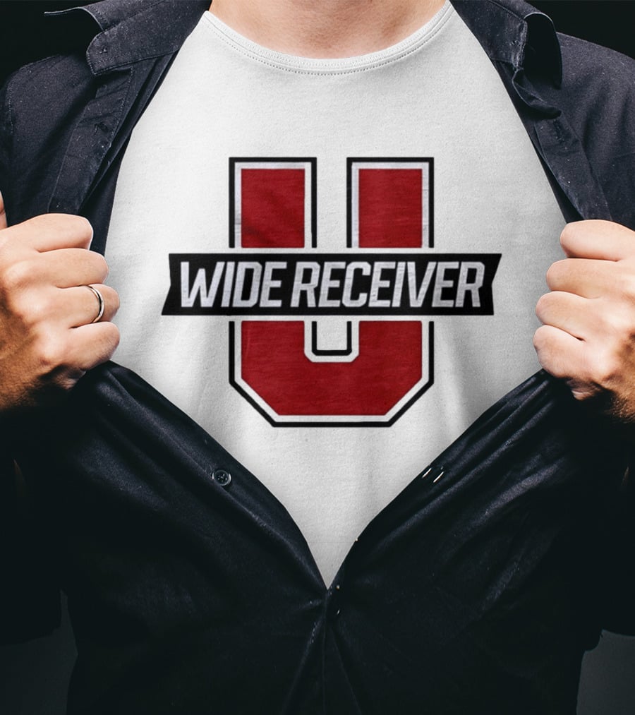 Wide Receiver U Team Red Black Block Lettering T-Shirt