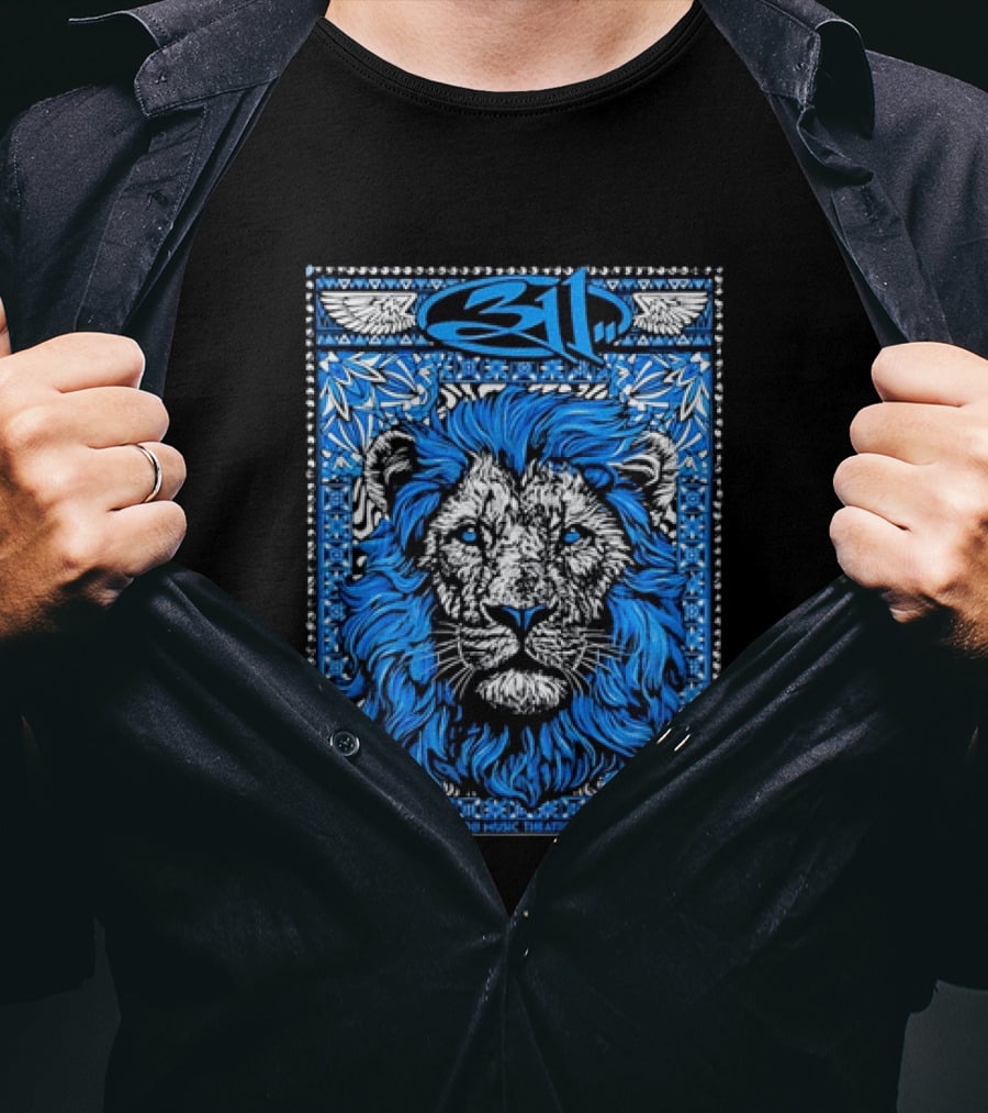 311 Live At Pine Knob Music Theatre July 30 2026 Lion Artwork Clarkson Michigan T-Shirt