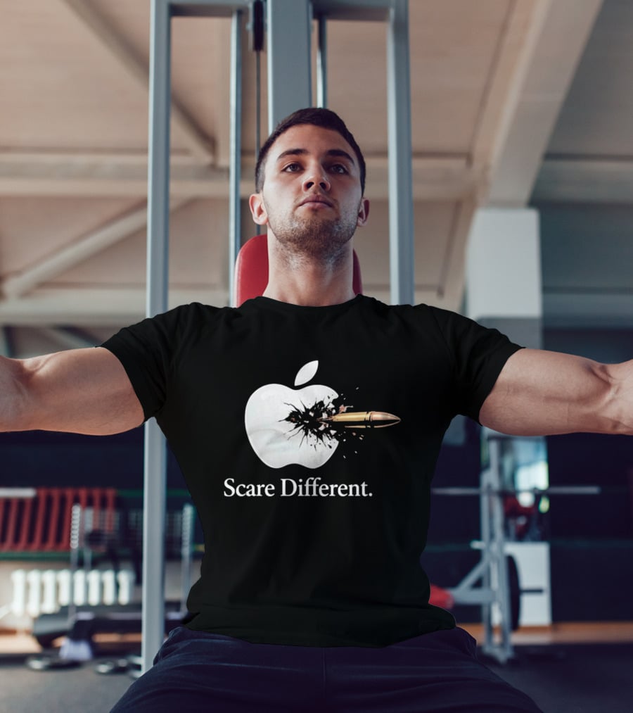 Scare Different Apple Bullet Hole Explosion T-Shirt