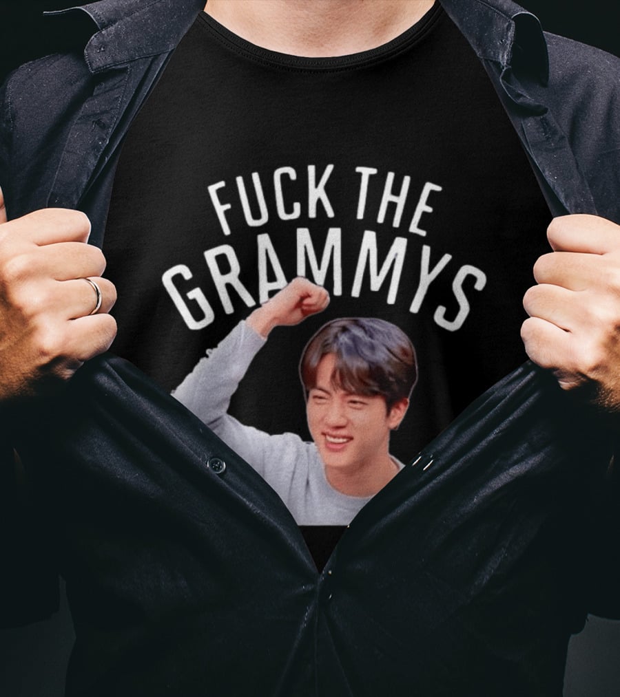 Jin BTS Fuck The Grammys K Pop Bangtan Boys Fandom T-Shirt