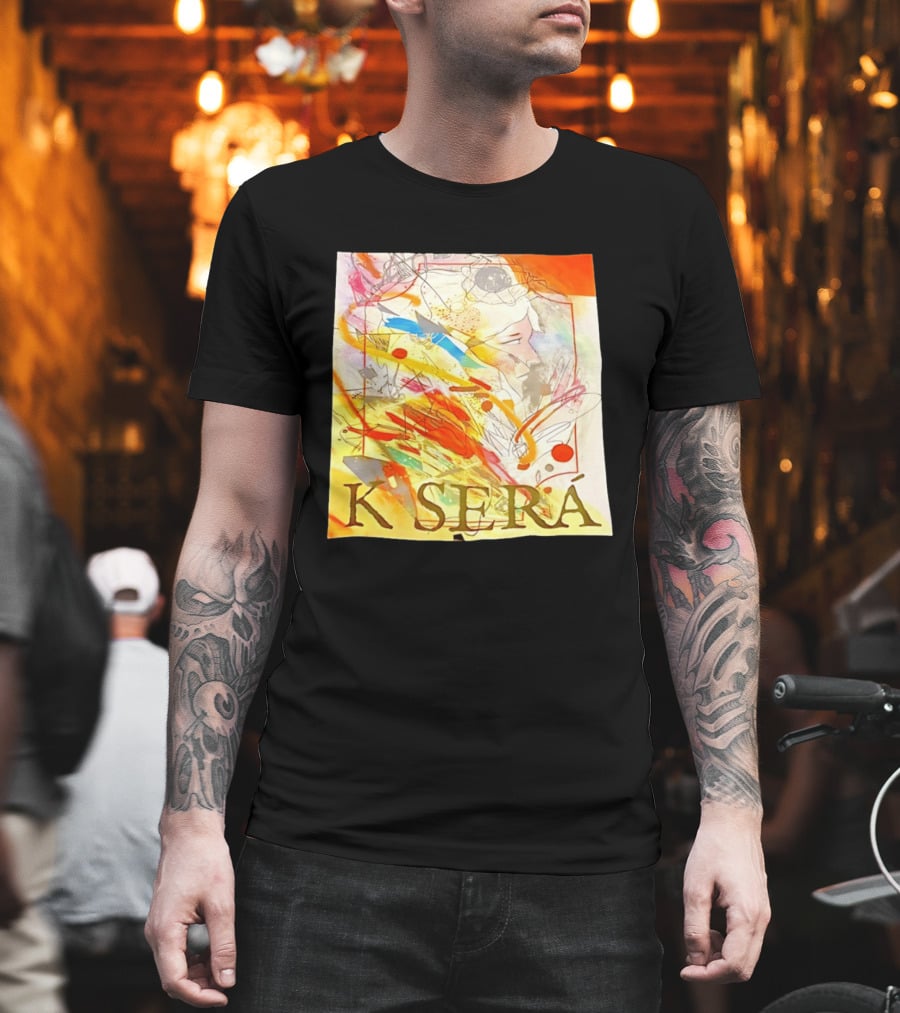 K Será Colorful Abstract Face Expression T-Shirt