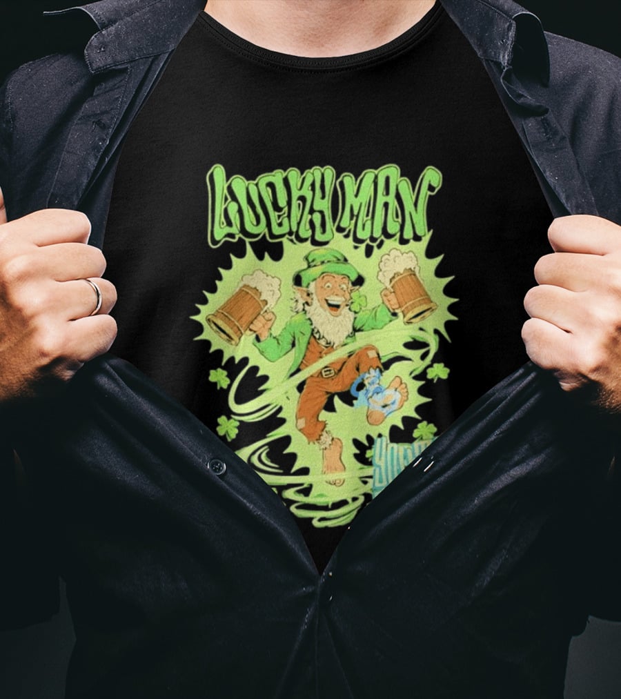Lucky Man Leprechaun Youth Culture More Than Movement St Patricks Day T-Shirt