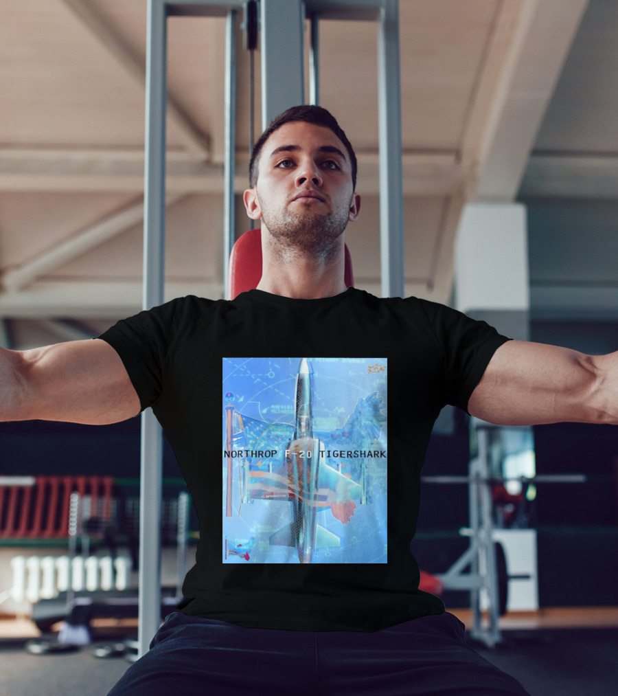Northrop F 20 Tigershark Fighter Jet Aviation Digital Art And Aerospace T-Shirt