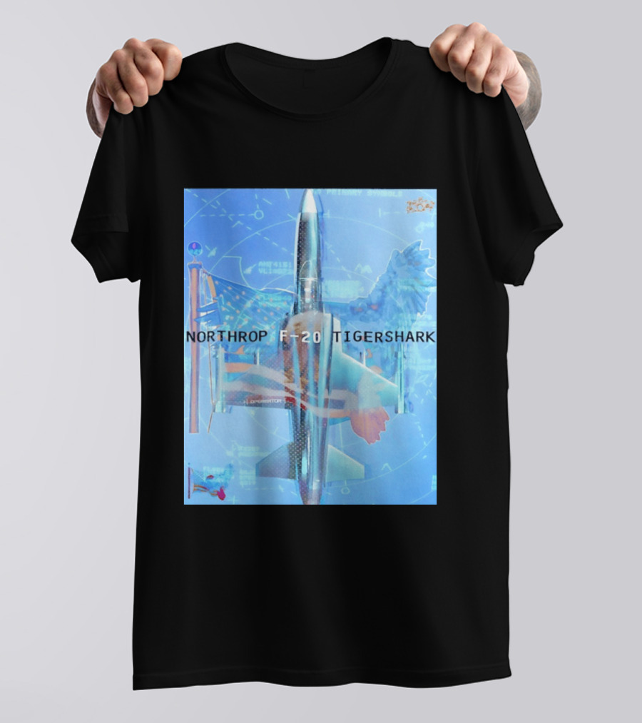 Northrop F 20 Tigershark Fighter Jet Aviation Digital Art And Aerospace T-Shirt