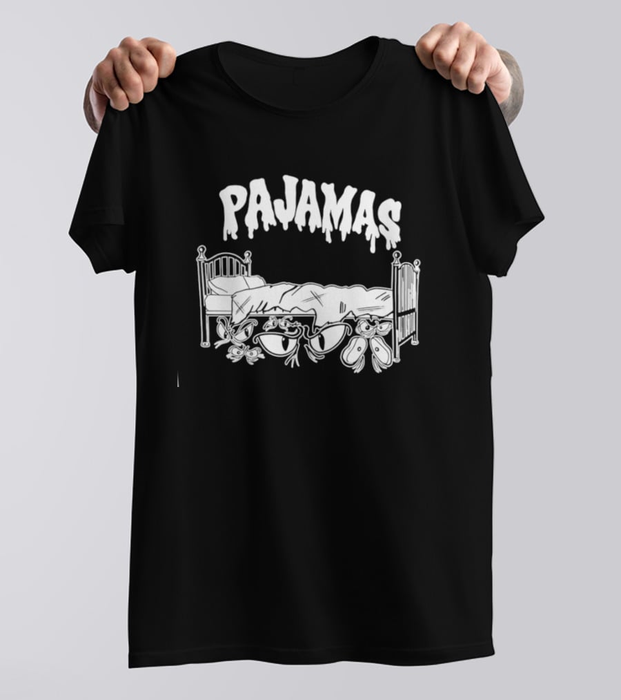 Pajamas Bed With Spooky Scary Eyes T-Shirt