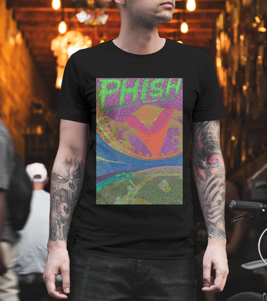 Phish Fenway Park Boston MA Tour July 31 Aug 1 2026 Colorful Psychedelic Dragon T-Shirt