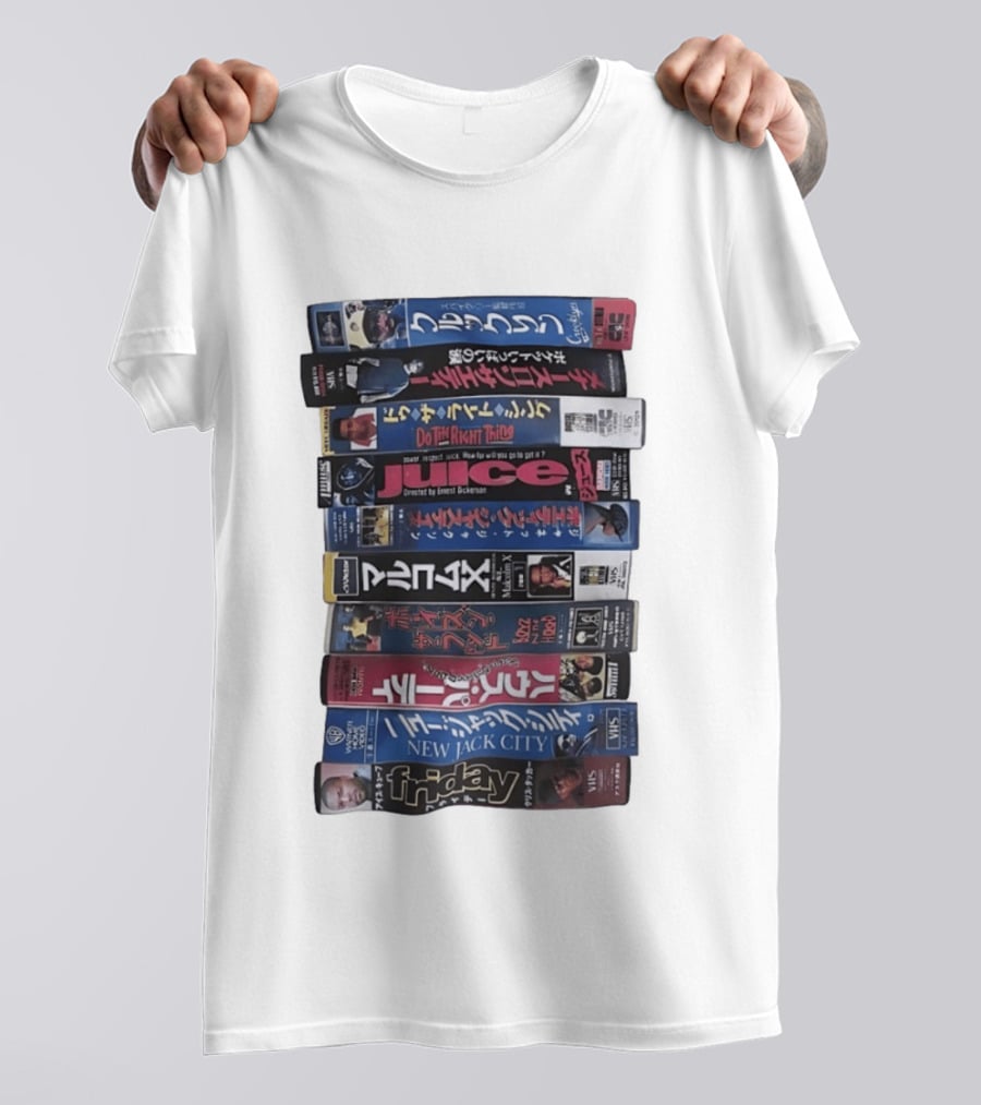 Friday Malcolm X Boyz N The Hood Juice Do The Right Thing New Jack City VHS Collection T-Shirt