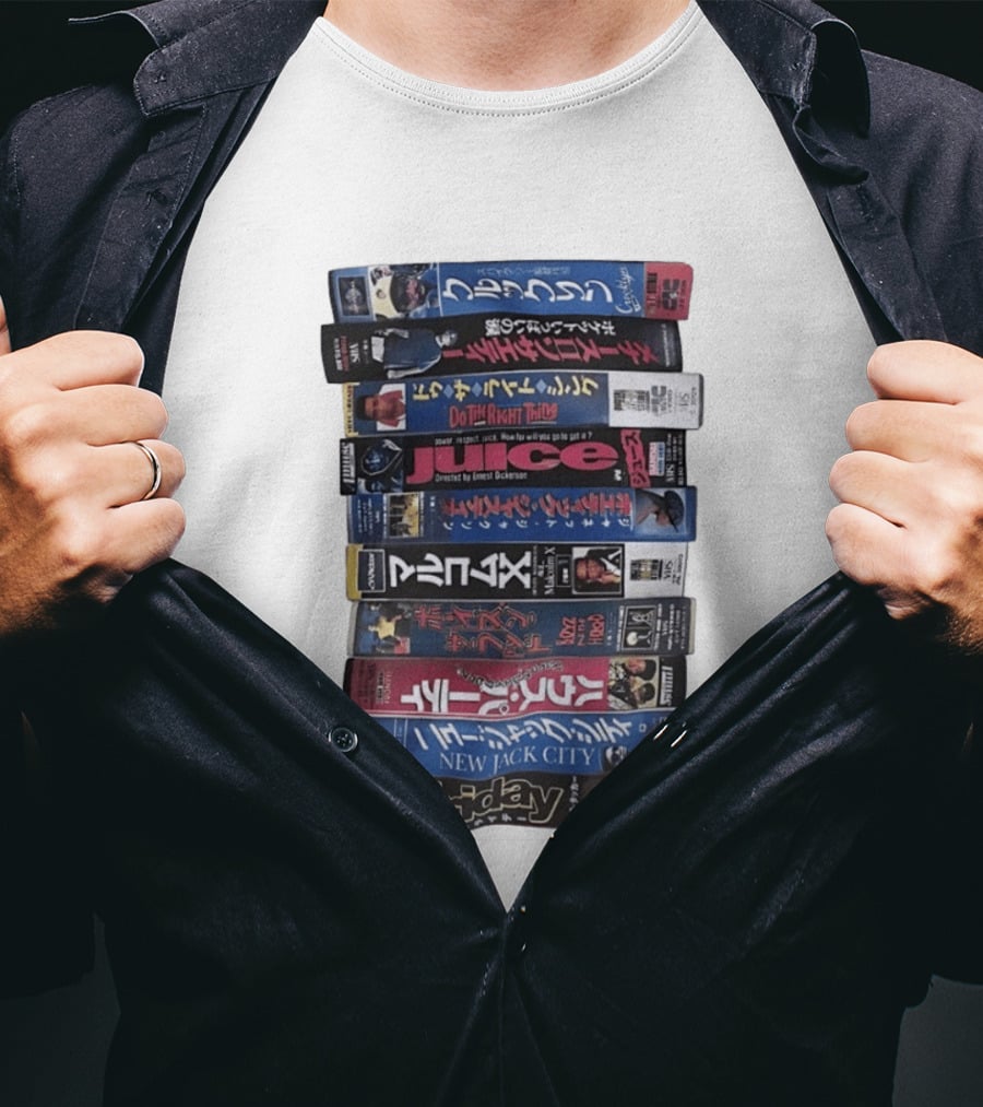 Friday Malcolm X Boyz N The Hood Juice Do The Right Thing New Jack City VHS Collection T-Shirt