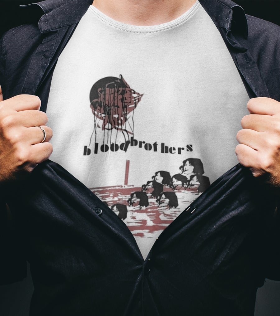 Blood Brothers Musical West End Willy Russell Dripping Red Moon T-Shirt