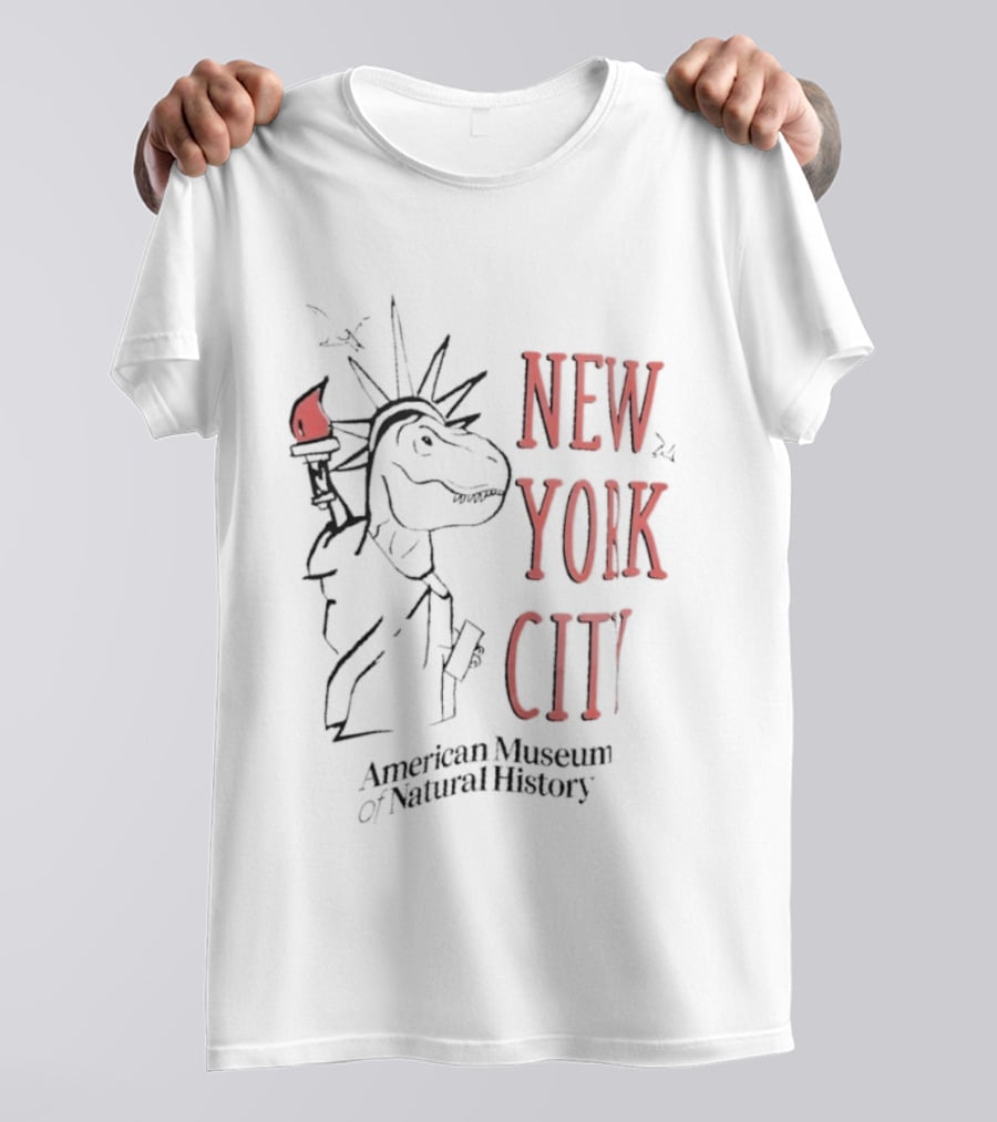 New Yoik City American Museum Of Natural History Dinosaur Statue T-Shirt