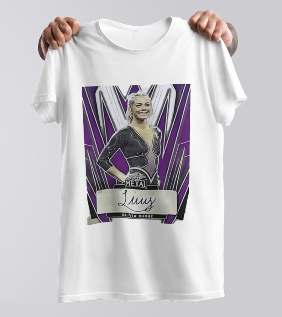 Leaf Metal Olivia Dunne Livvy Autograph Card T-Shirt