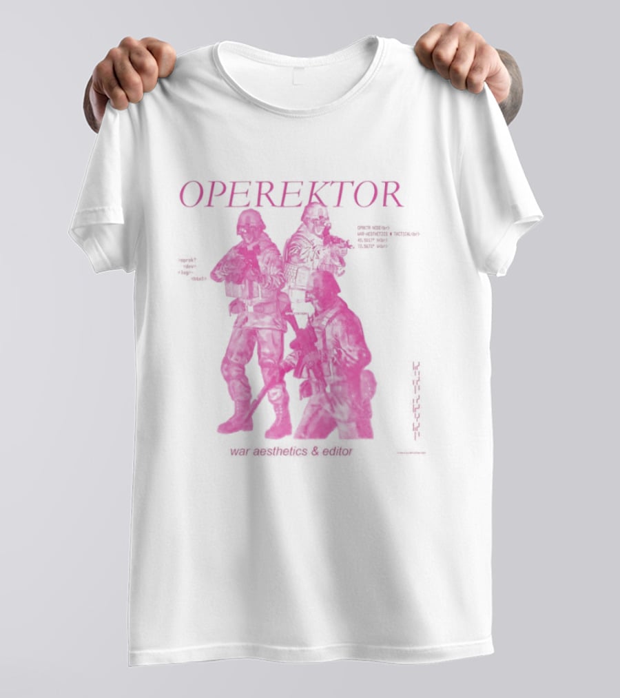 Operektor War Aesthetics Tactical Editor Time Signature Authored Narratives T-Shirt
