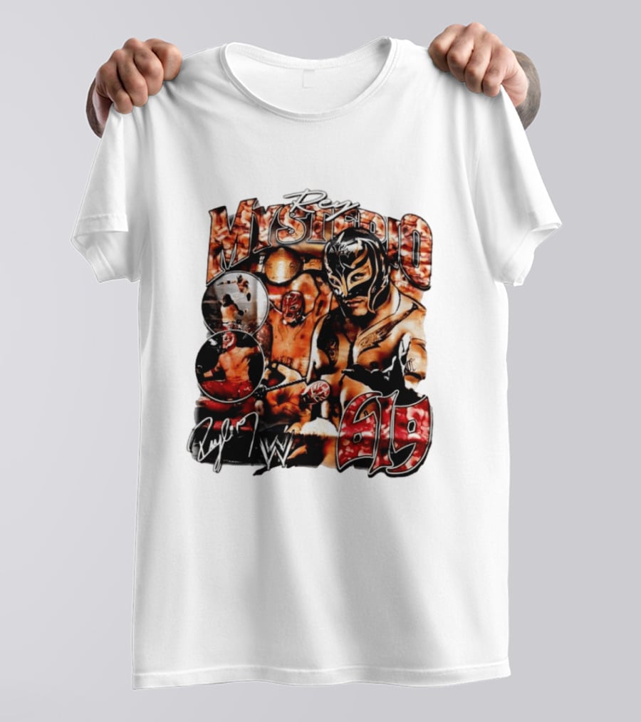 Rey Mysterio 619 WWE Wrestling Mask Signature Action T-Shirt
