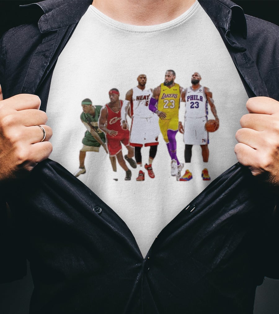 LeBron James St Vincent St Mary Cavs Heat Lakers 76ers Journey T-Shirt