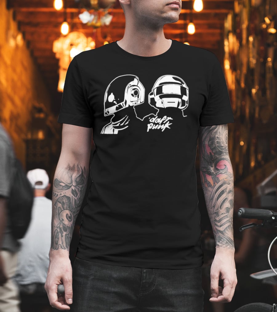 Daft Punk Helmet Duo Electronic Music Guy Manuel De Homem Christo T-Shirt