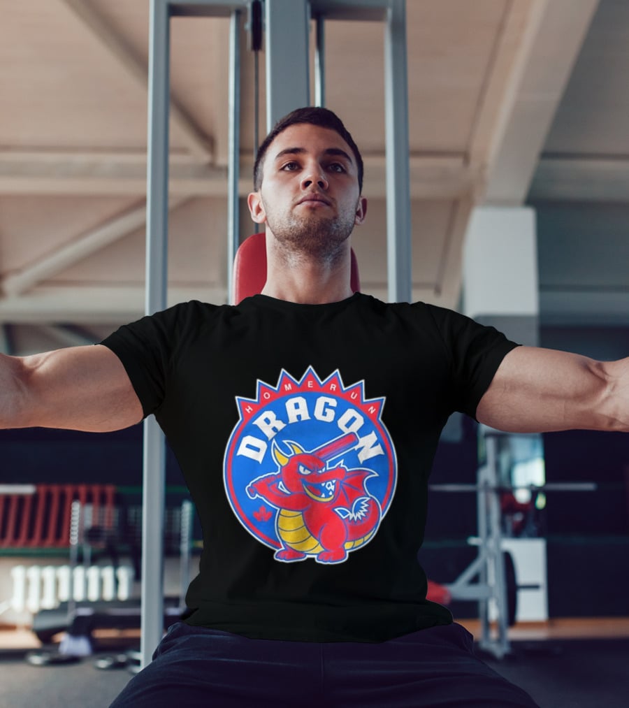 Homerun Dragon Toronto Blue Jays Batter With Red Bat And Maple Leaf T-Shirt