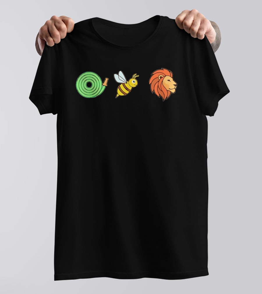 Hose Bee Lion Rebus Visual Wordplay Puzzle T-Shirt