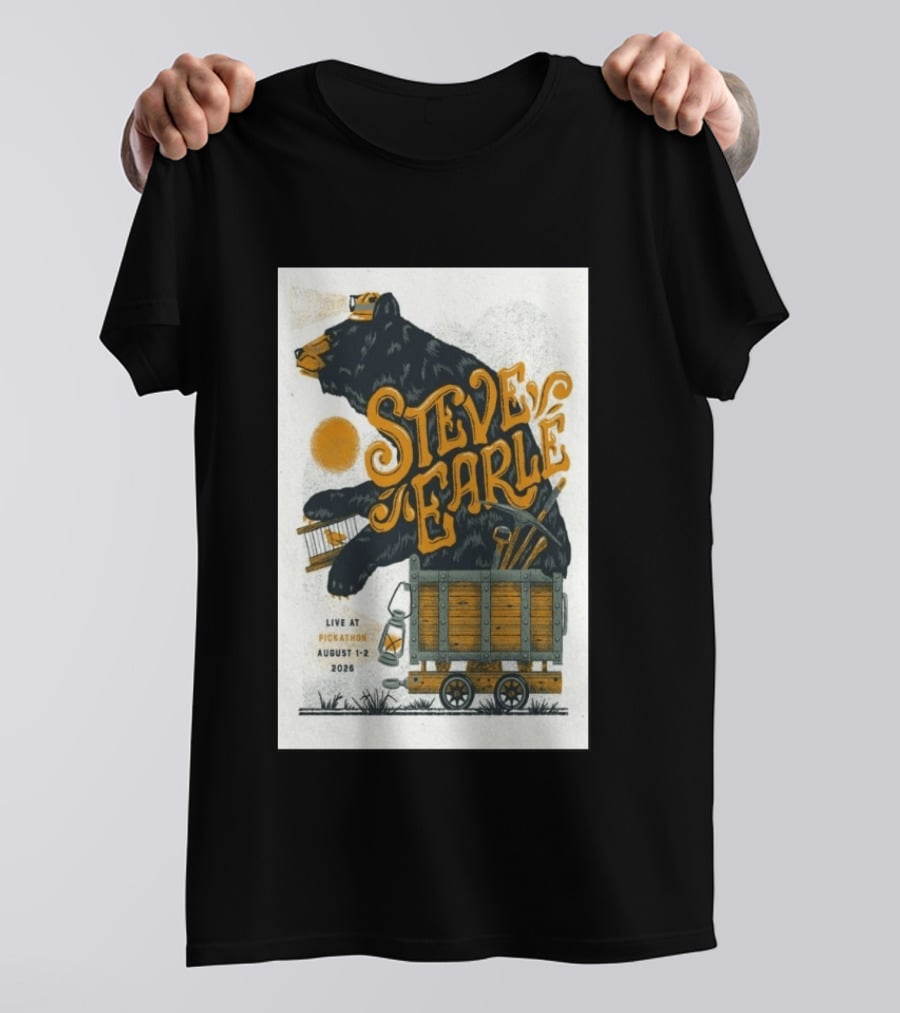 Steve Earle Pickathon Live August 1 2 2026 Event Bear T-Shirt