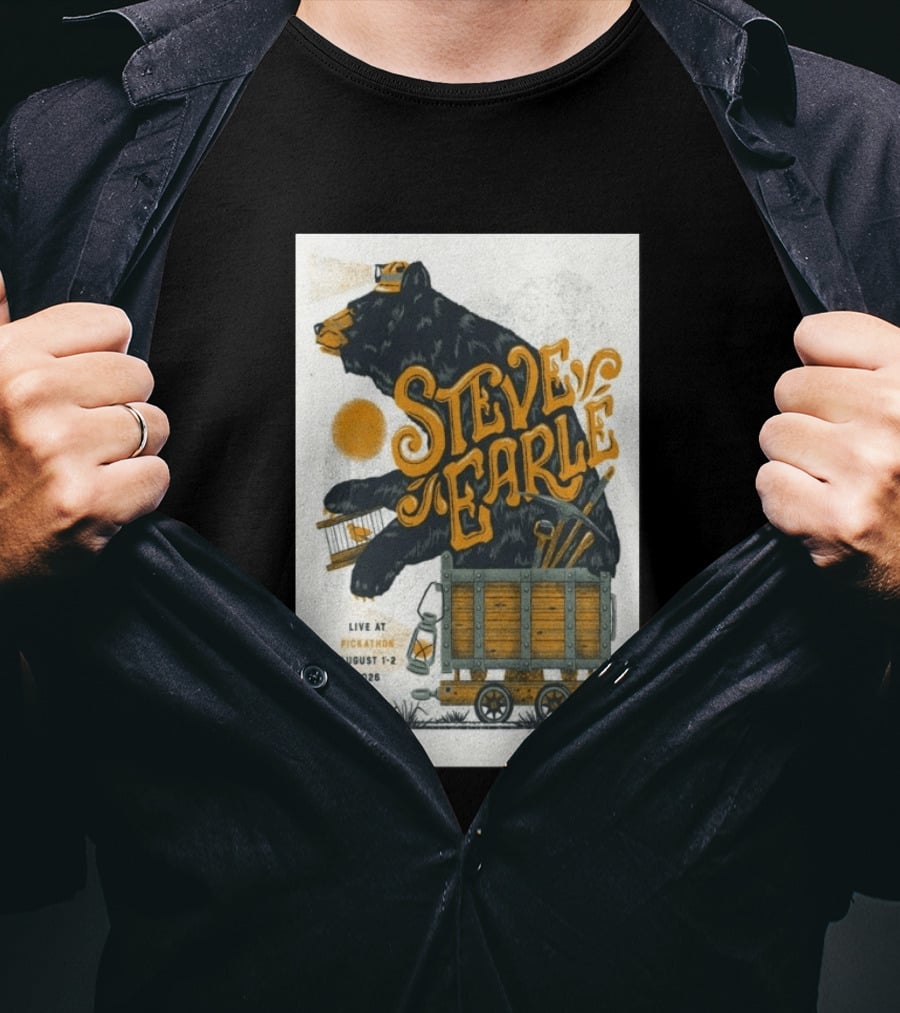 Steve Earle Pickathon Live August 1 2 2026 Event Bear T-Shirt
