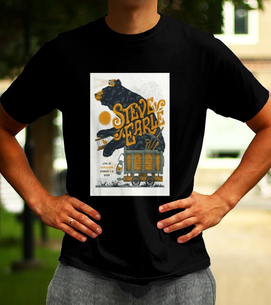 Steve Earle Pickathon Live August 1 2 2026 Event Bear T-Shirt