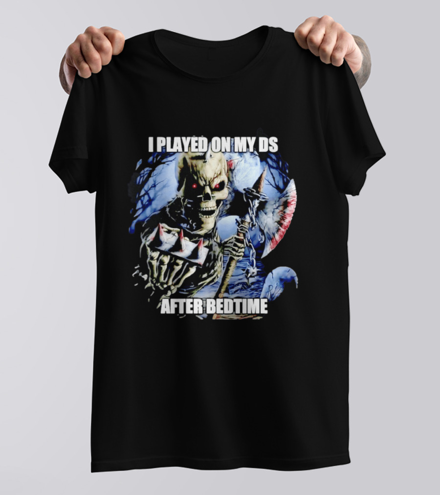 I Played On My DS After Bedtime Skeleton Gaming Humor T-Shirt