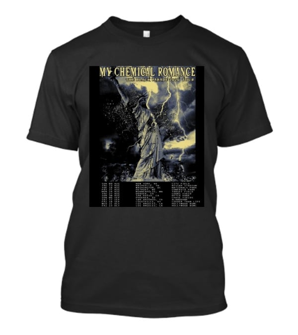 My Chemical Romance The Black Parade 2026 Tour Statue Of Liberty Concert Dates T-Shirt