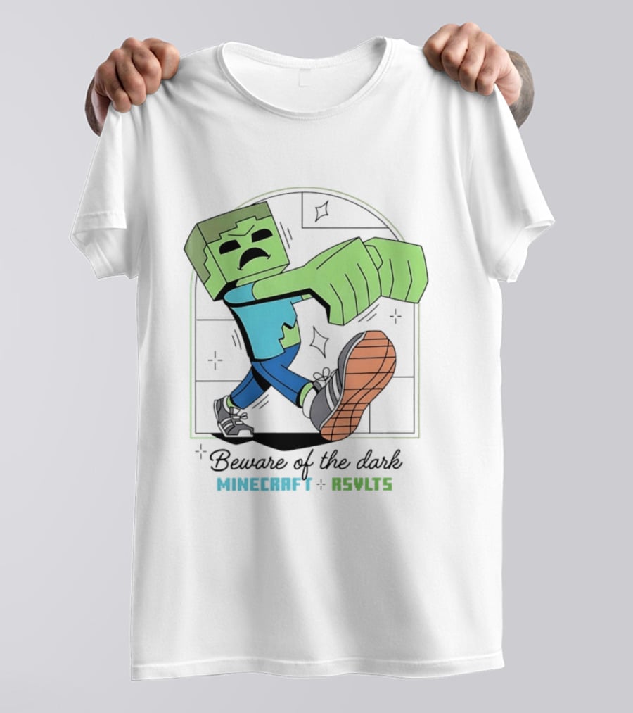 Beware Of The Dark Zombie Minecraft RSVLTS Gaming T-Shirt